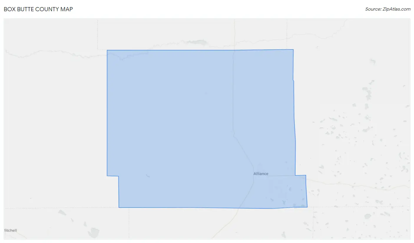 Box Butte County Map