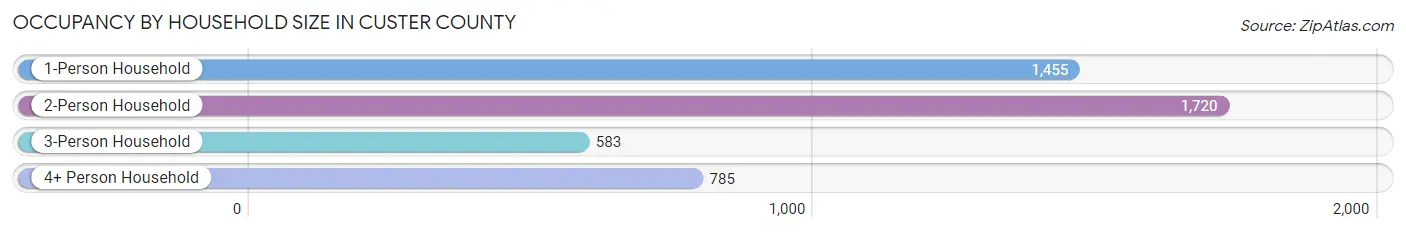 Occupancy by Household Size in Custer County