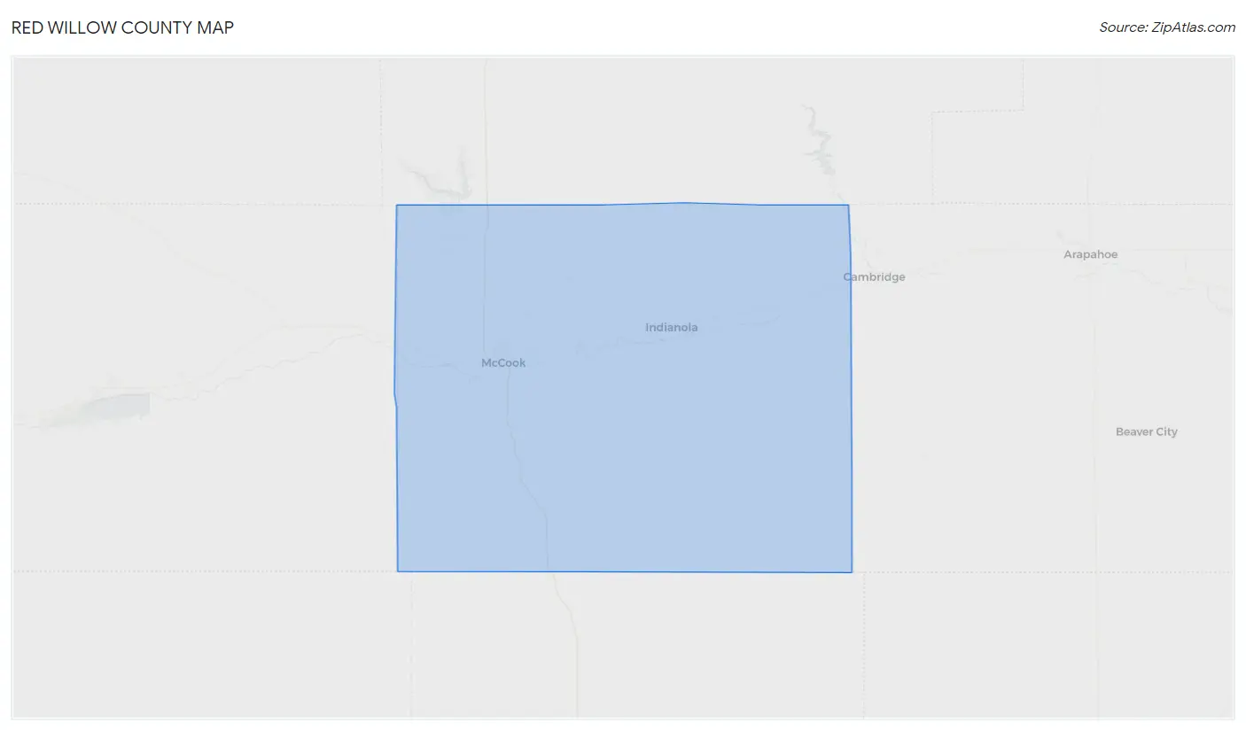 Red Willow County Map