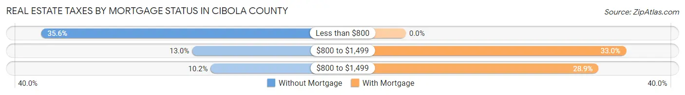 Real Estate Taxes by Mortgage Status in Cibola County