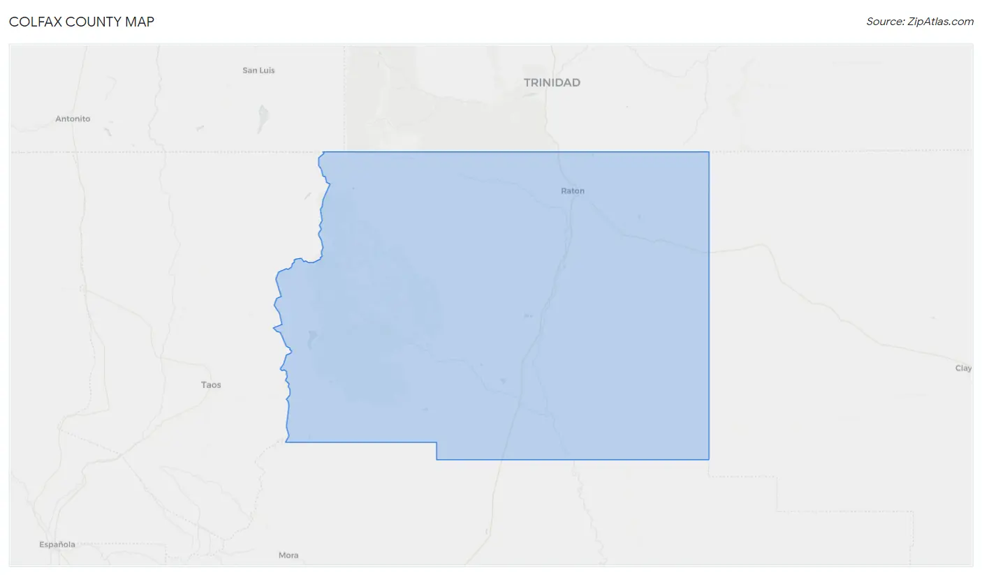 Colfax County Map