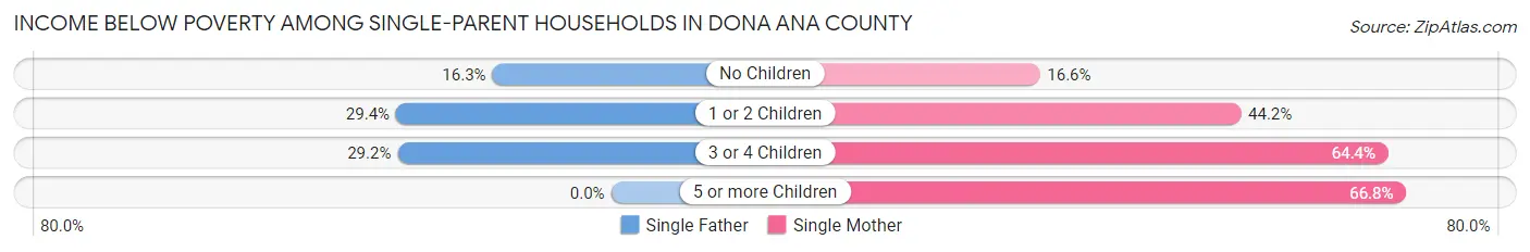 Income Below Poverty Among Single-Parent Households in Dona Ana County