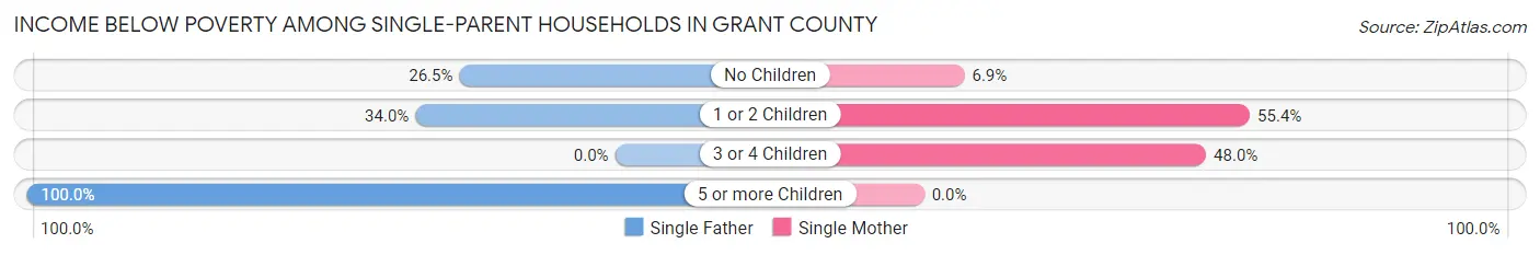 Income Below Poverty Among Single-Parent Households in Grant County