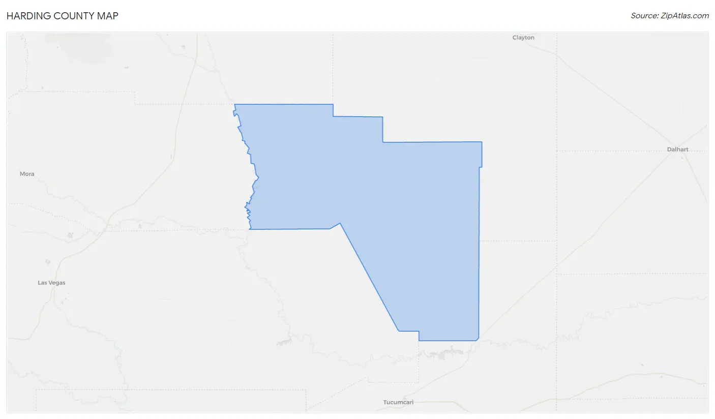 Harding County Map
