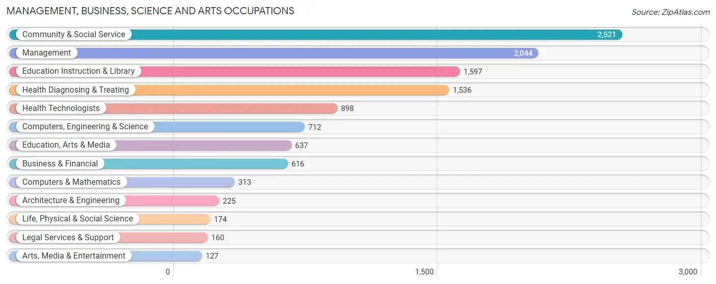 Management, Business, Science and Arts Occupations in McKinley County