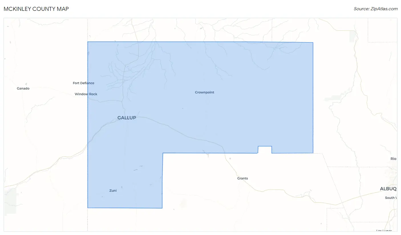 McKinley County Map