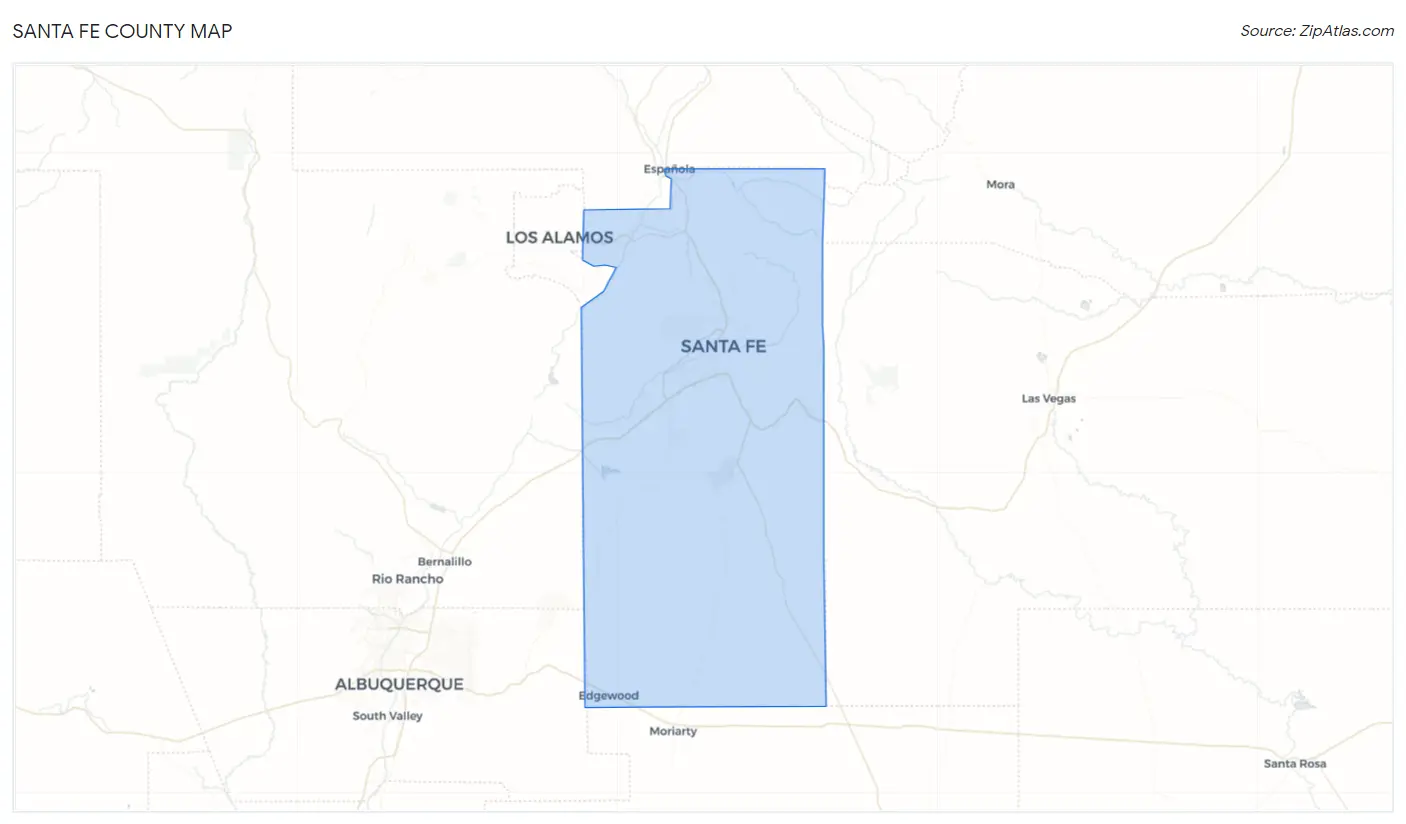 Santa Fe County Map