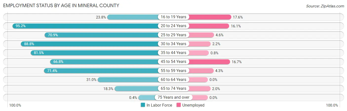 Employment Status by Age in Mineral County