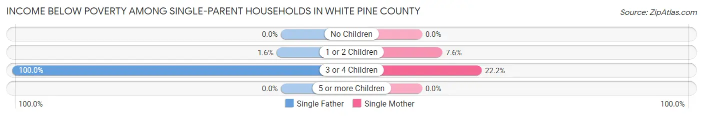 Income Below Poverty Among Single-Parent Households in White Pine County