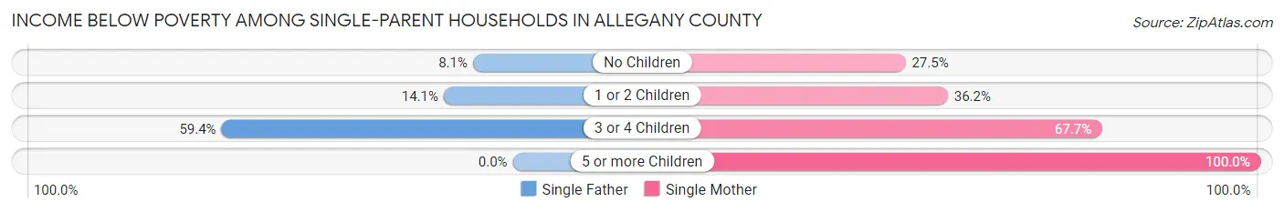 Income Below Poverty Among Single-Parent Households in Allegany County