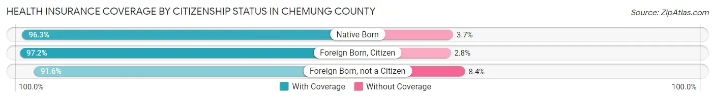 Health Insurance Coverage by Citizenship Status in Chemung County