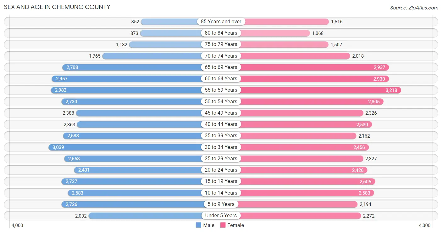 Sex and Age in Chemung County