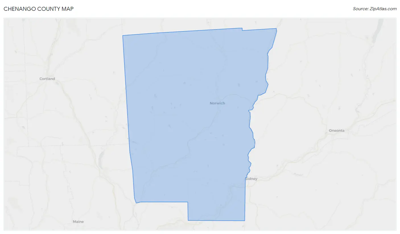 Chenango County Map