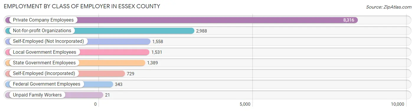 Employment by Class of Employer in Essex County