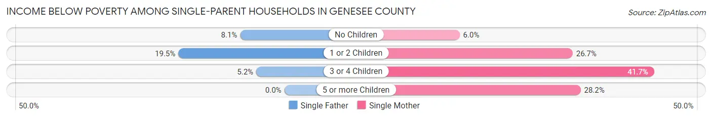 Income Below Poverty Among Single-Parent Households in Genesee County