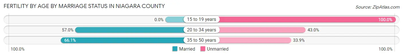 Female Fertility by Age by Marriage Status in Niagara County