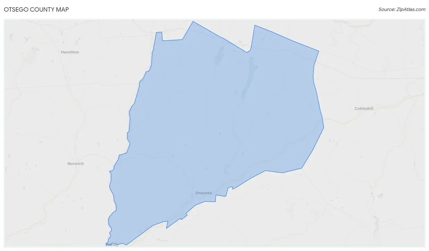 Otsego County Map