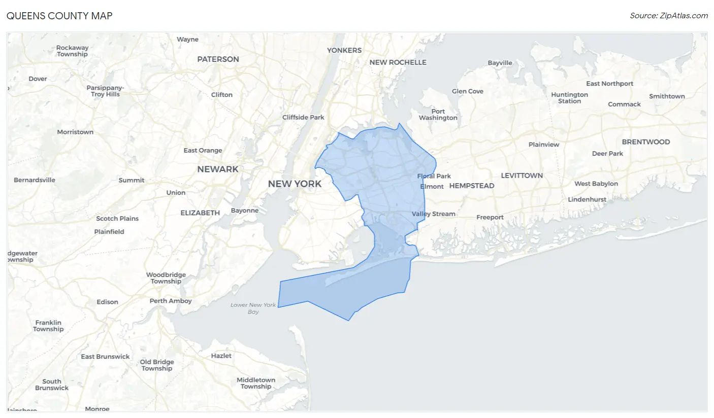 Queens County Map
