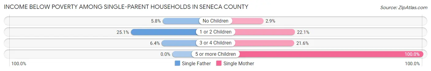 Income Below Poverty Among Single-Parent Households in Seneca County
