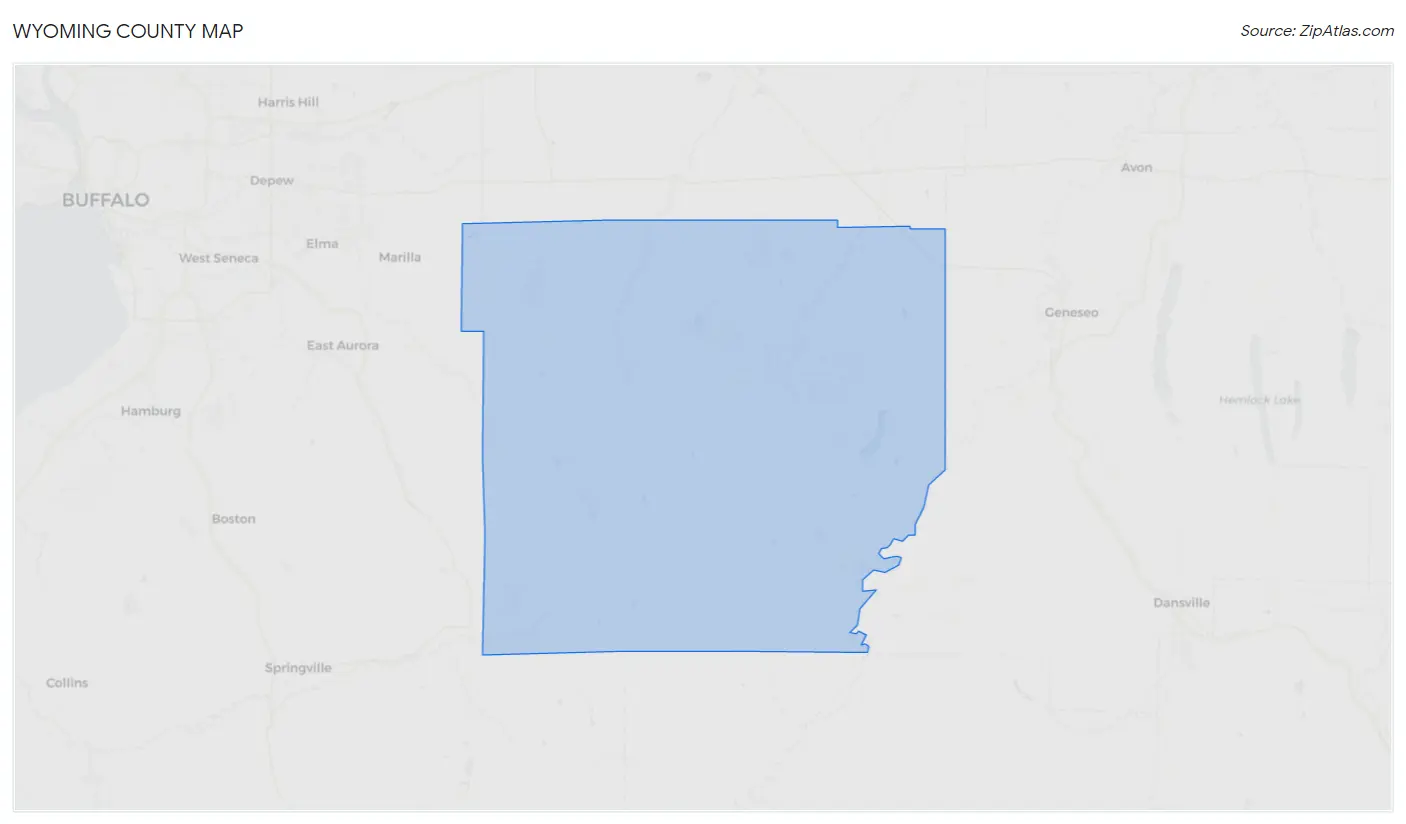 Wyoming County Map