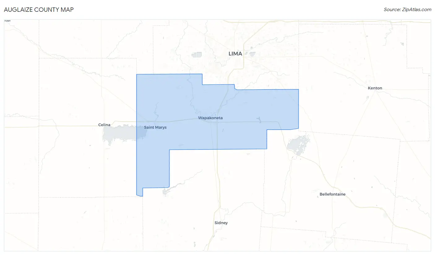 Auglaize County Map
