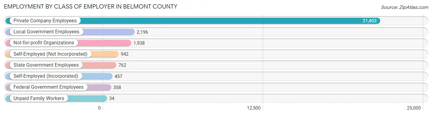 Employment by Class of Employer in Belmont County