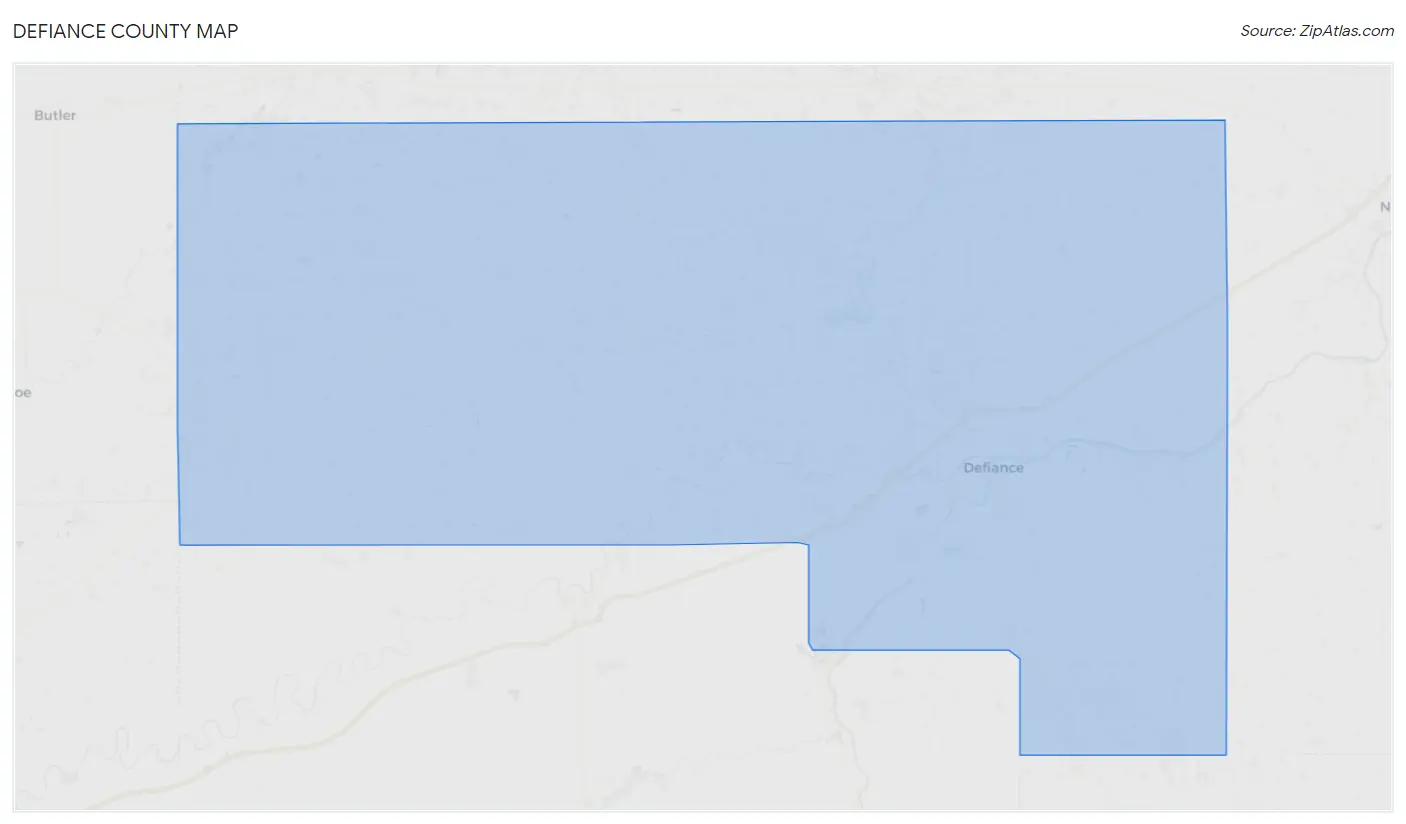 Defiance County Map
