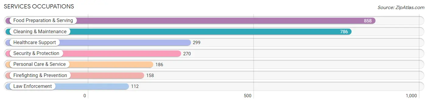Services Occupations in Defiance County