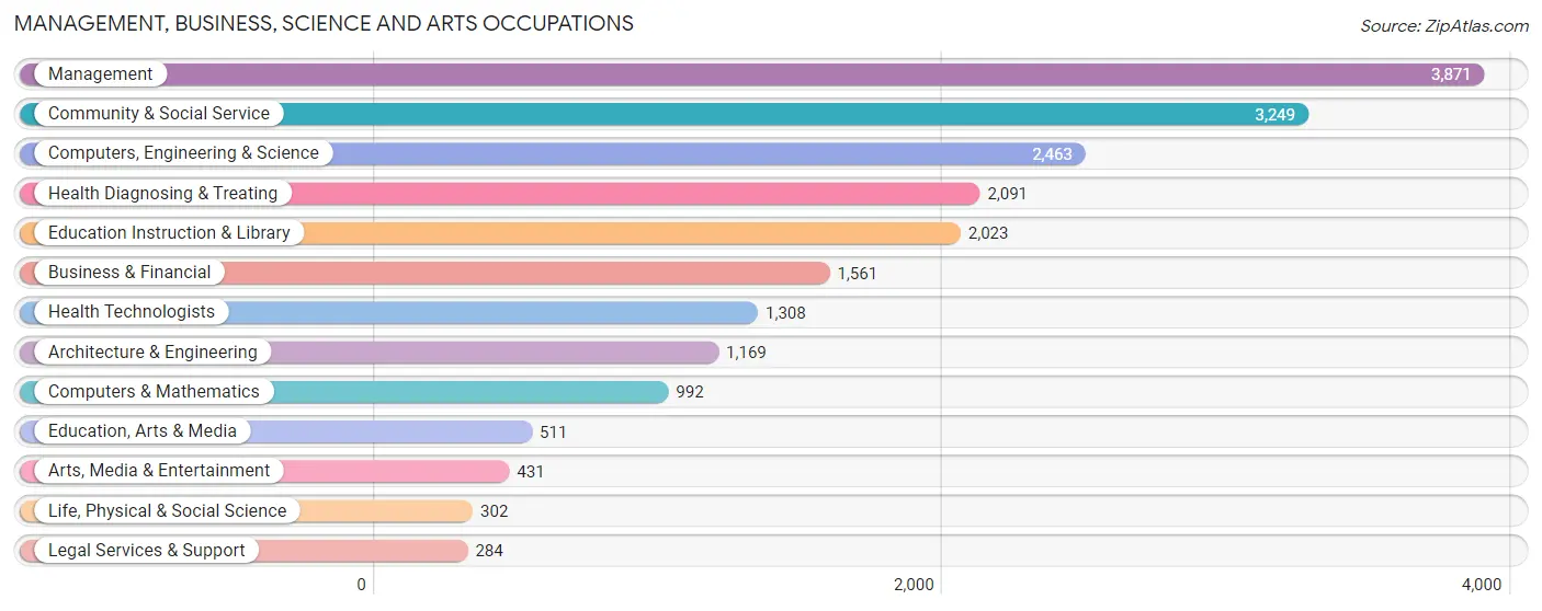 Management, Business, Science and Arts Occupations in Hancock County
