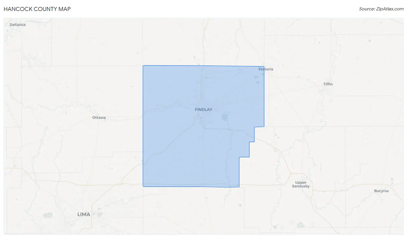 Hancock County Map