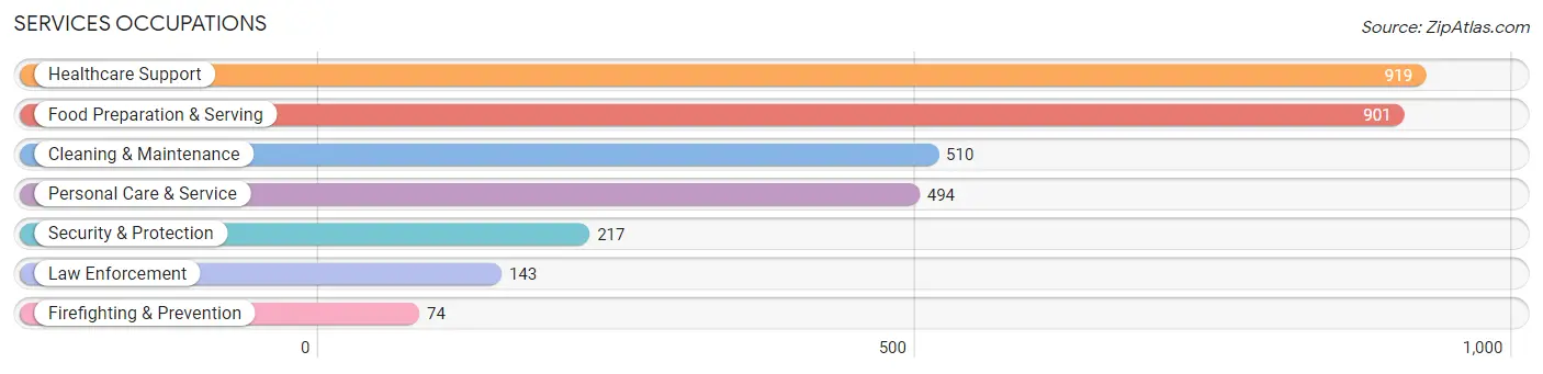 Services Occupations in Highland County