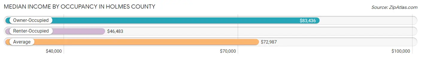 Median Income by Occupancy in Holmes County