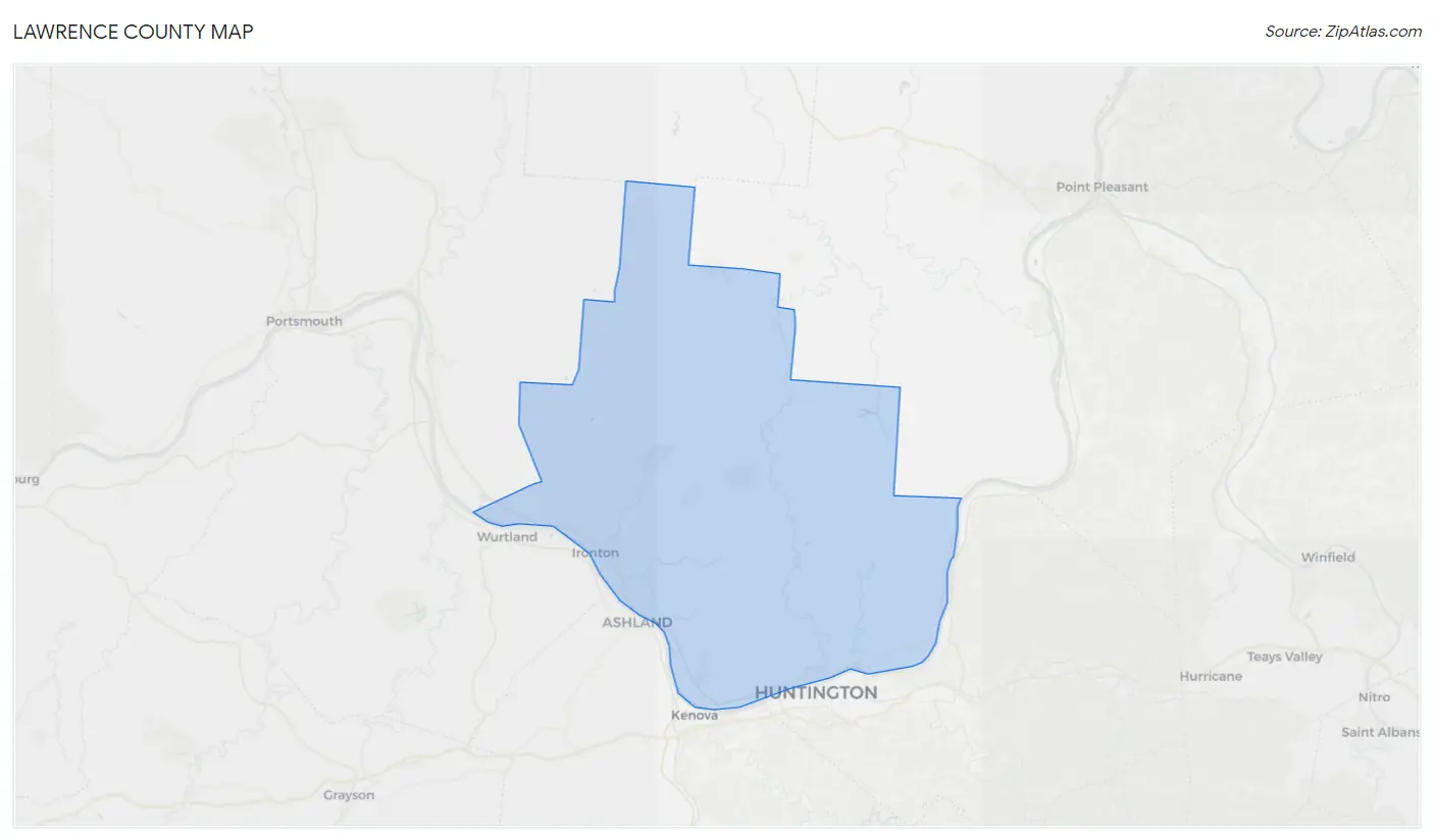 Lawrence County Map