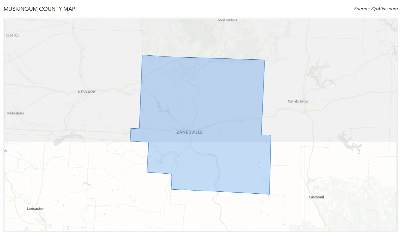 Muskingum County Map