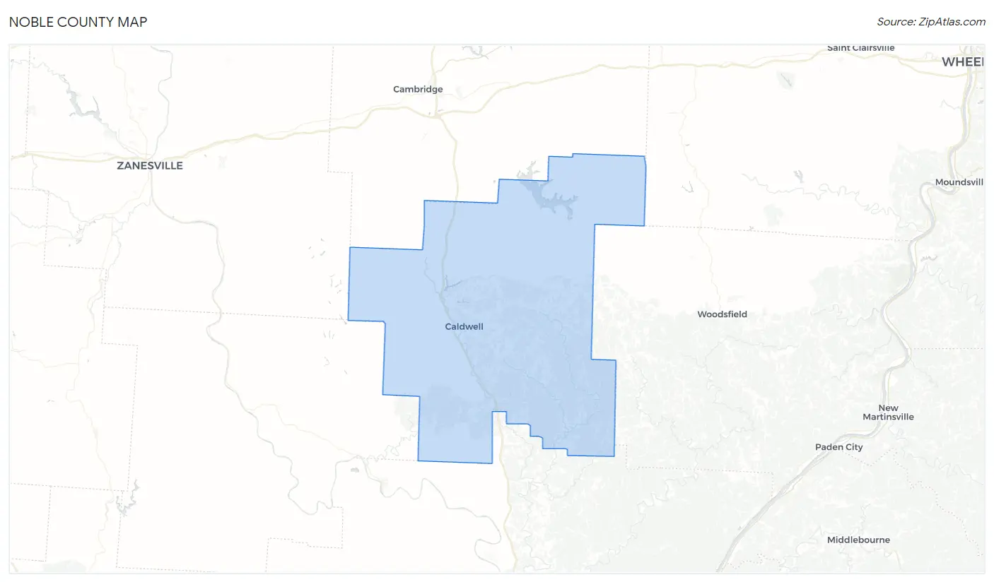 Noble County Map