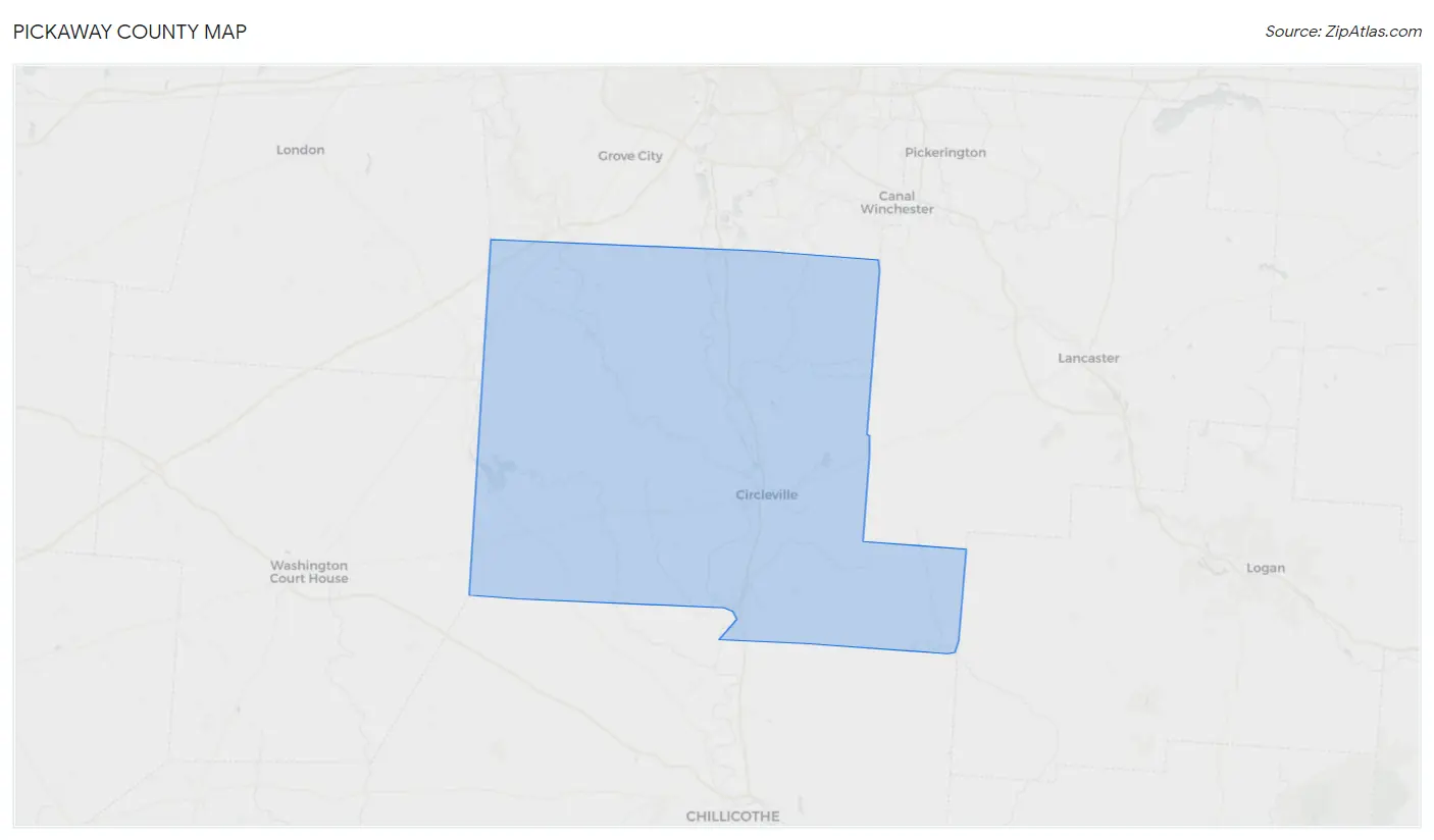 Pickaway County Map