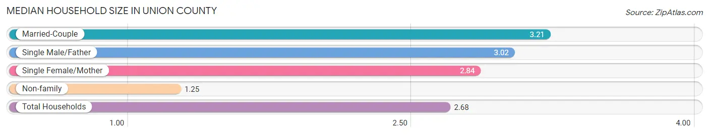 Median Household Size in Union County