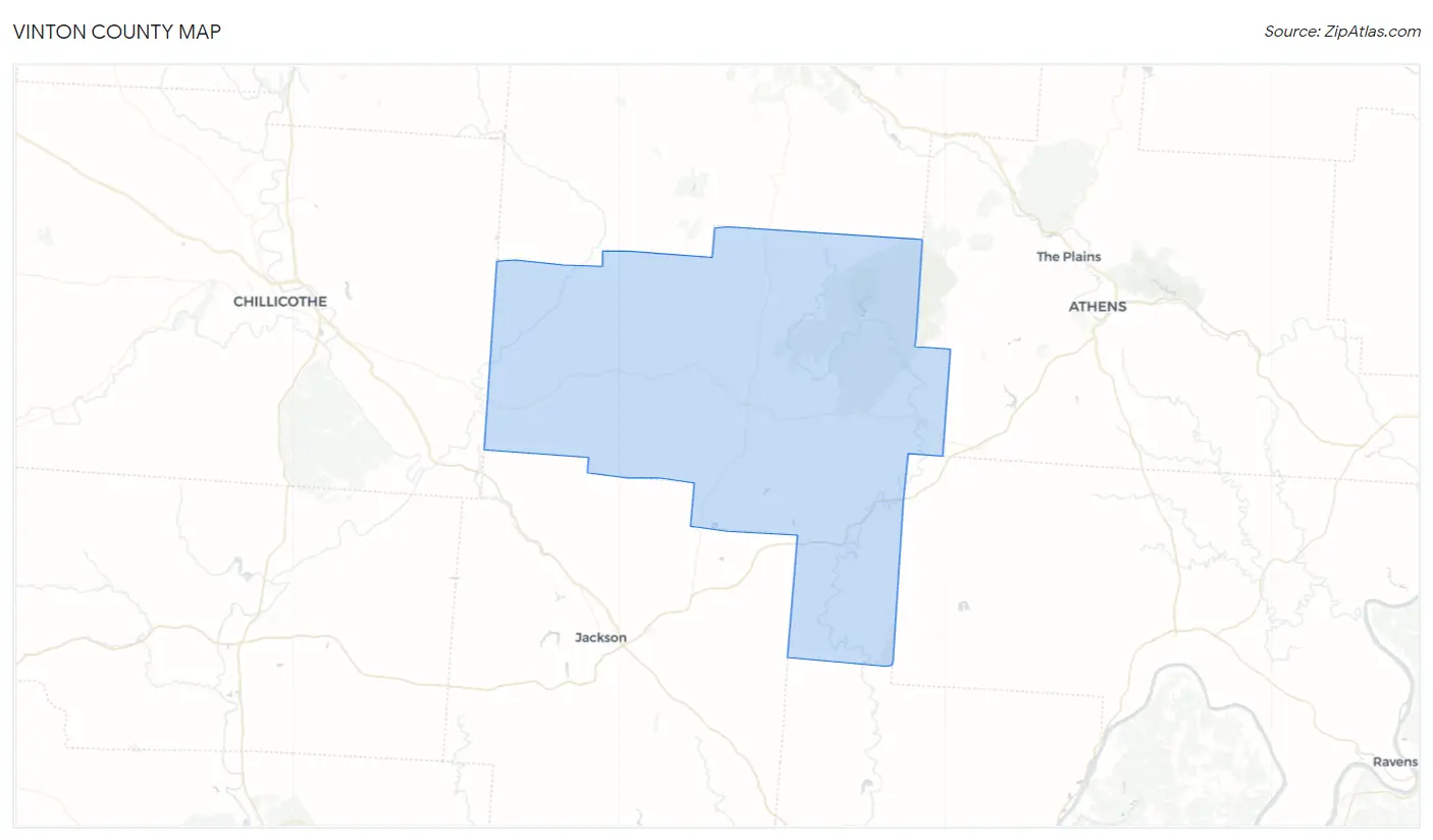 Vinton County Map