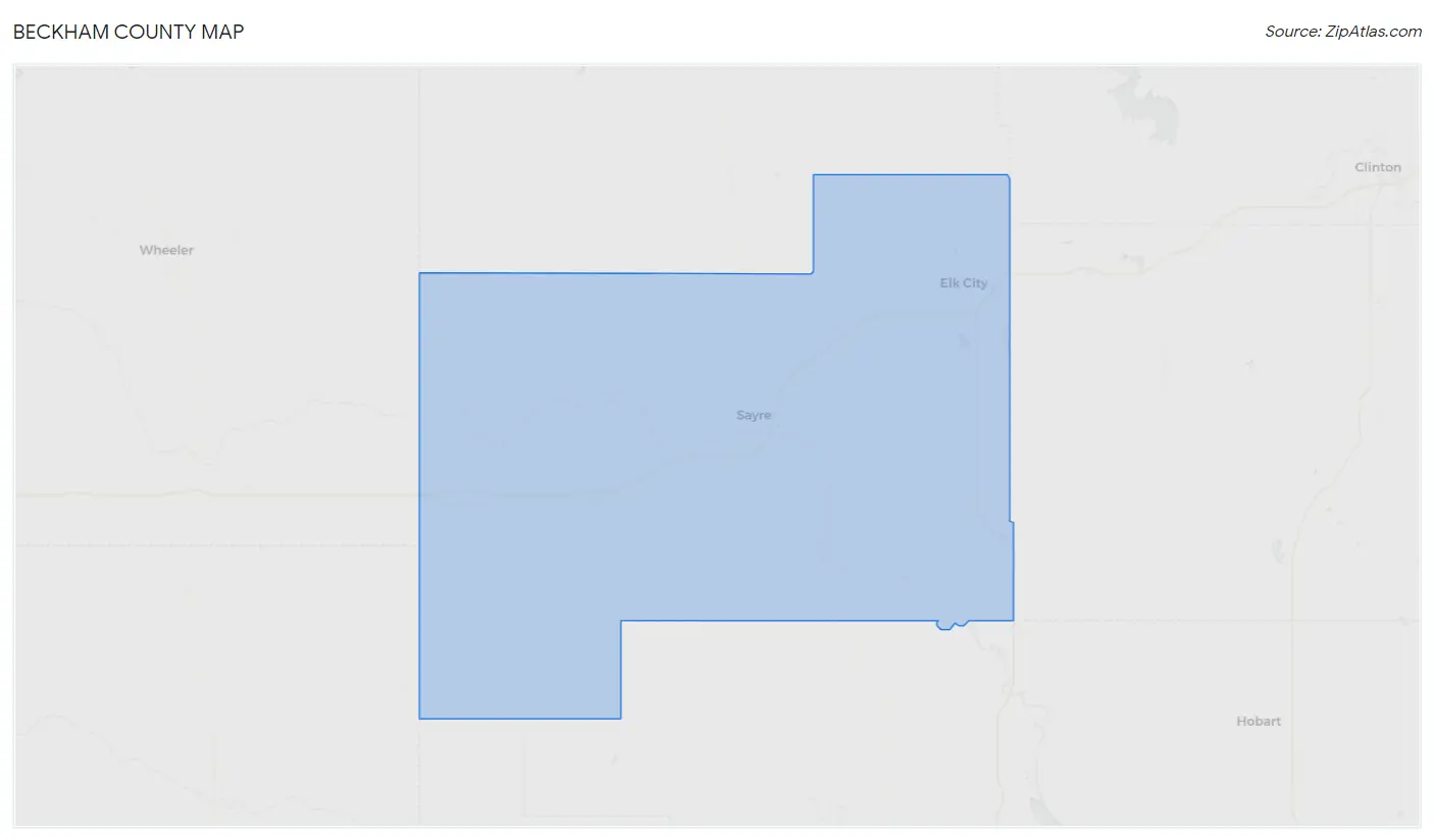 Beckham County Map