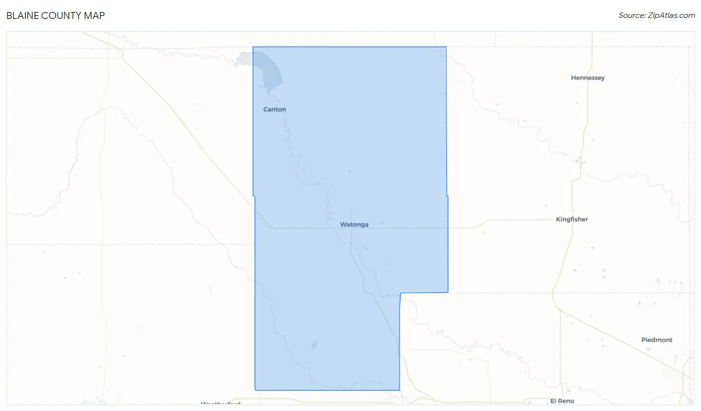 Blaine County Map