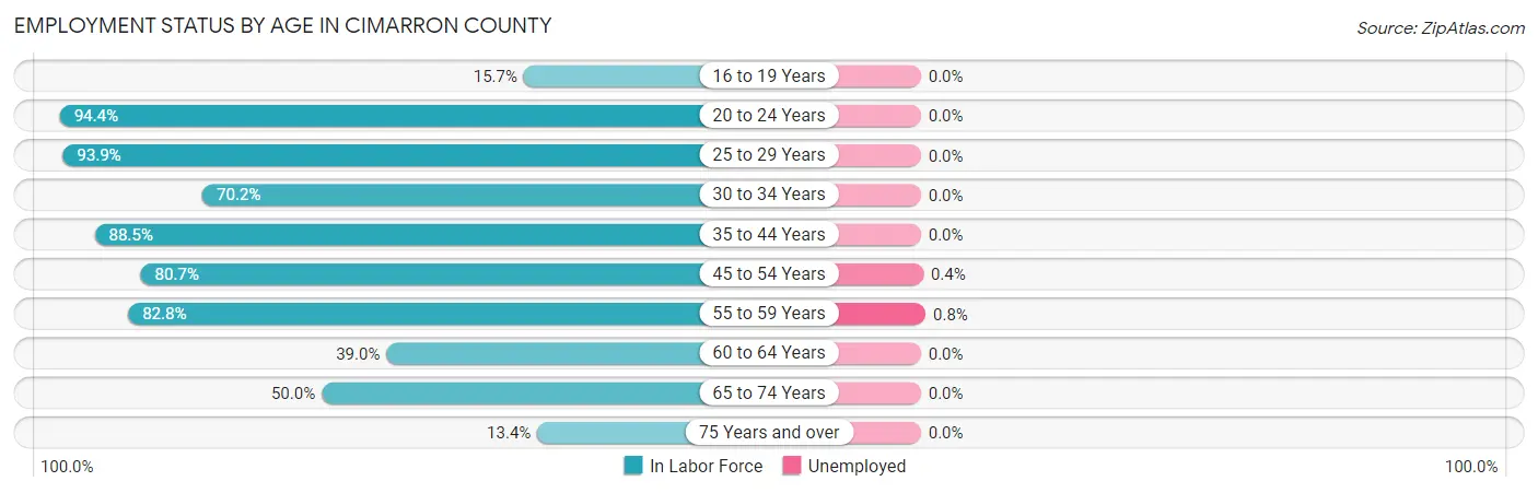 Employment Status by Age in Cimarron County