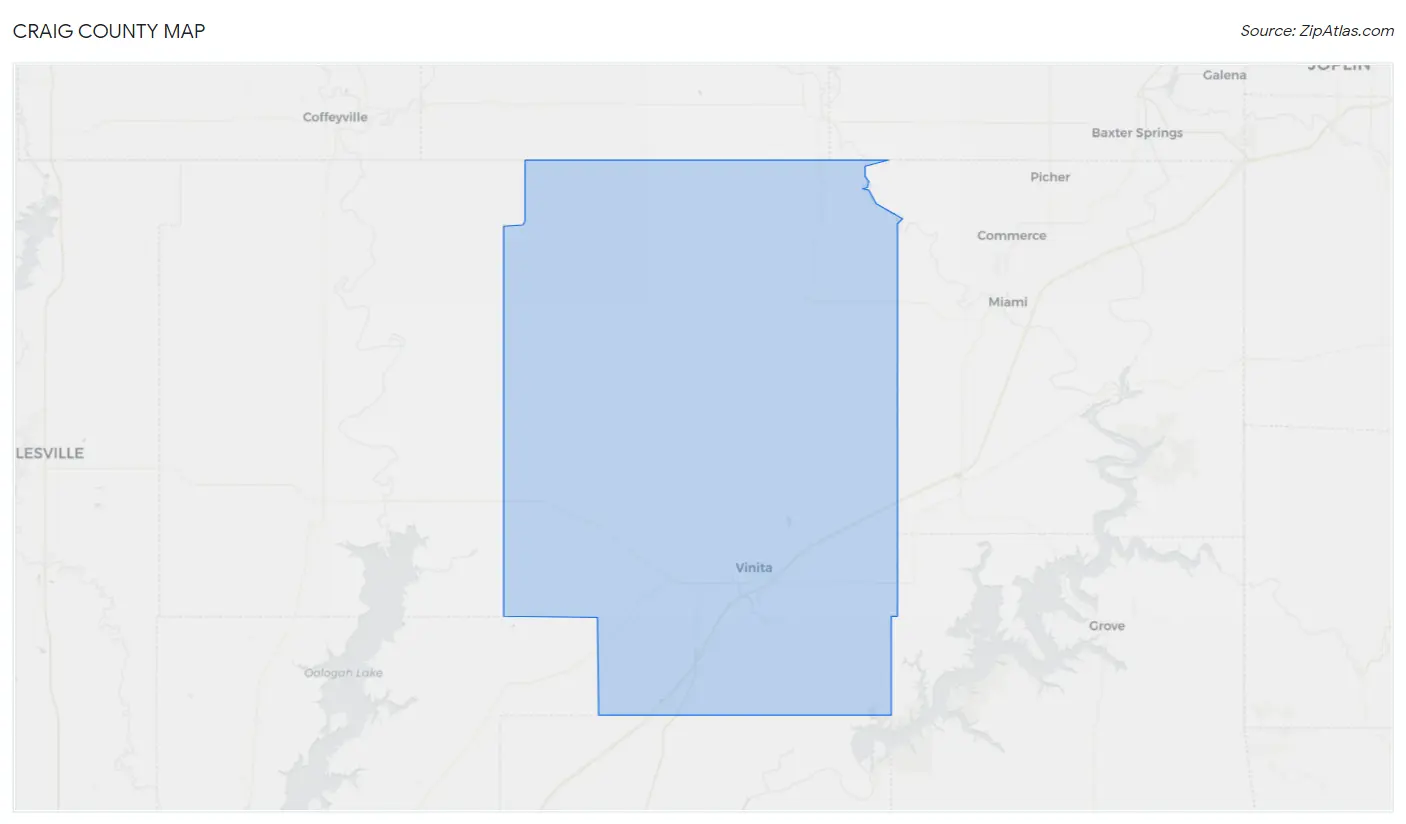 Craig County Map