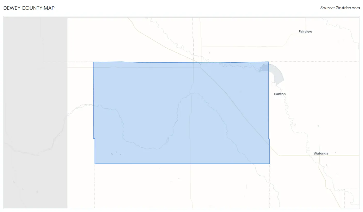Dewey County Map