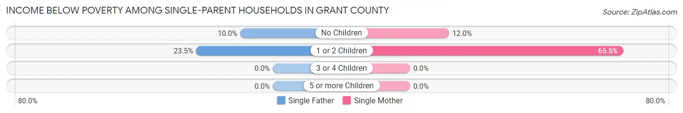 Income Below Poverty Among Single-Parent Households in Grant County