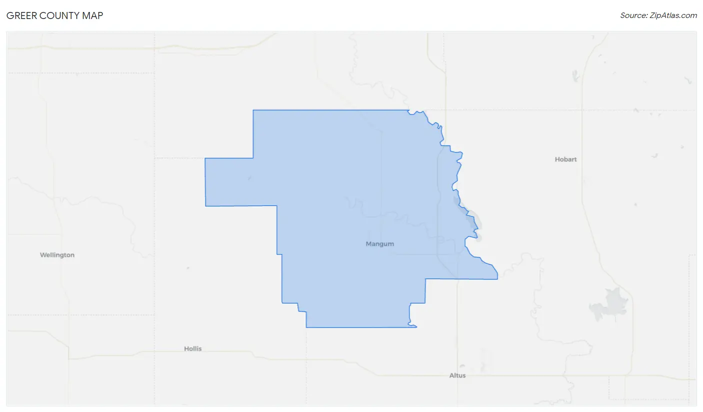 Greer County Map
