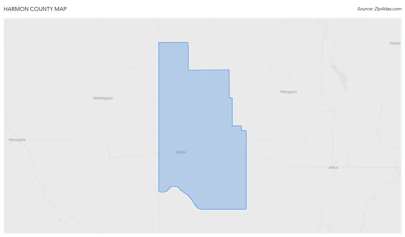 Harmon County Map