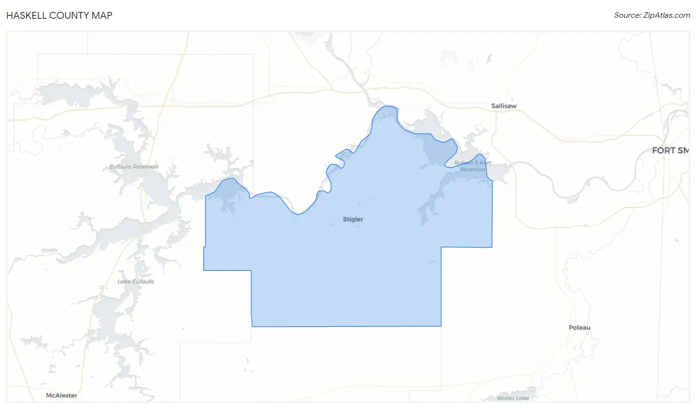 Haskell County Map