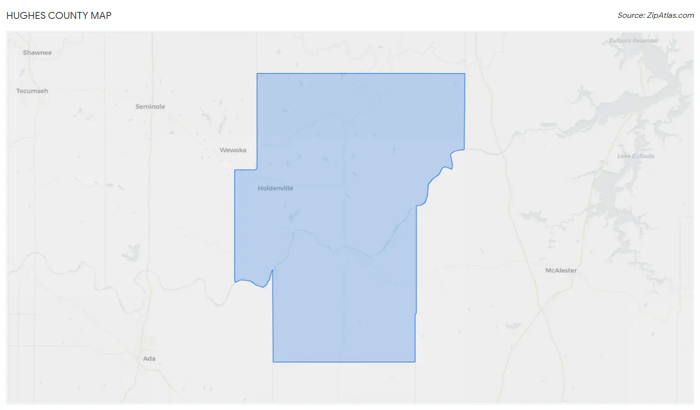 Hughes County Map