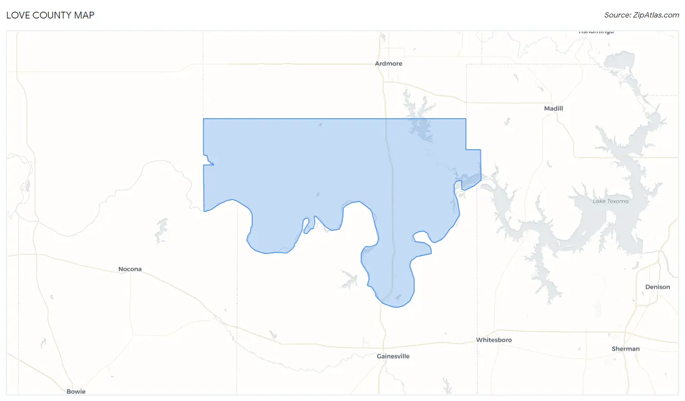 Love County Map