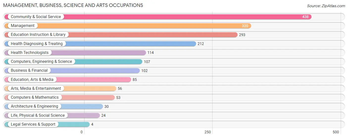 Management, Business, Science and Arts Occupations in Okfuskee County